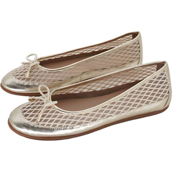 AEROSOLES Gold Mesh Loafers - Picture 2 of 6